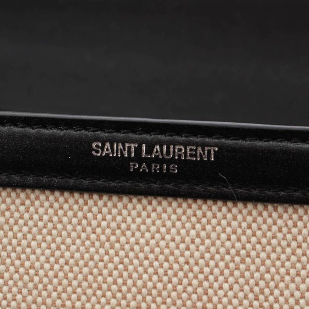 Saint Laurent Cassandra Canvas Handbag Ivory White Black - Picture 6 of 9